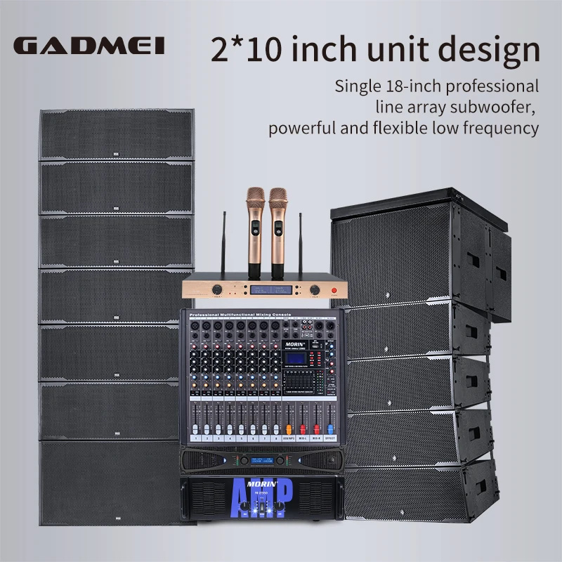 Outdoor speakers professional full rang 10 inch 18inch subwoofer speaker 2 way line array speakers active professional