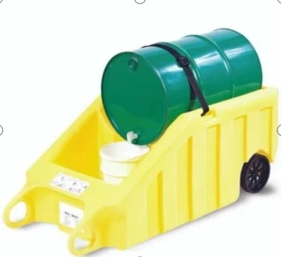 Easy To Clean Chemical Polyethylene Transportation 55 Gal Drum Containment Dolly Cart Drum Truck
