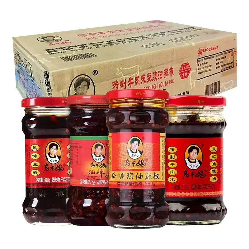 Wholesale Chinese Laoganma Delicious Fresh  food beverage 280g Chicken oil Chili Sauce Hot Spicy Thick