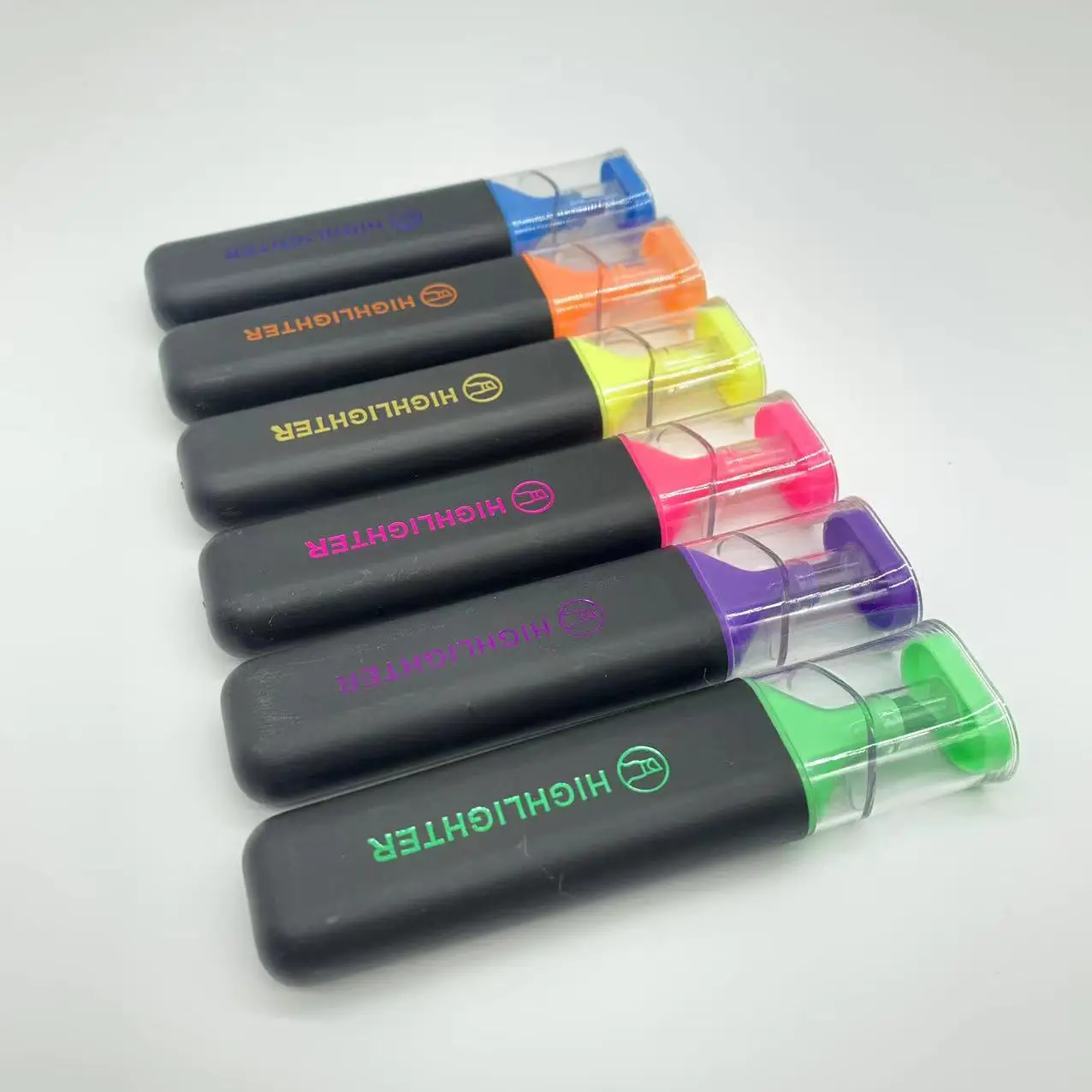 6 packs Colorful Bookmarks Highlighters For Student Badge Plastic Account