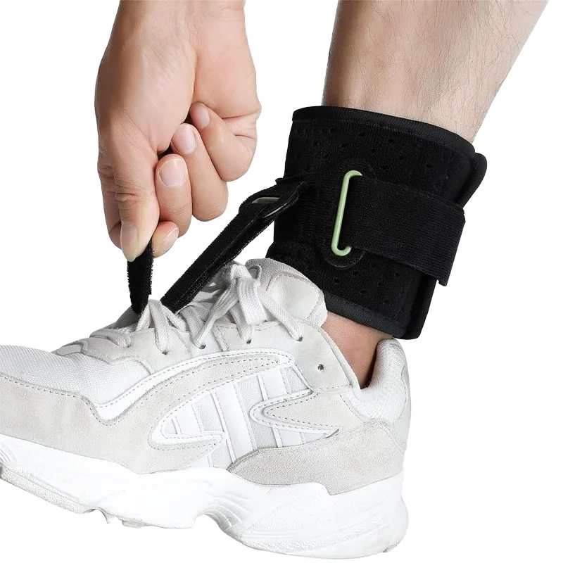 Youth Adjustable Nylon and Cotton Ankle Brace Compression Protection Sleeve for Sports Achilles Tendonitis