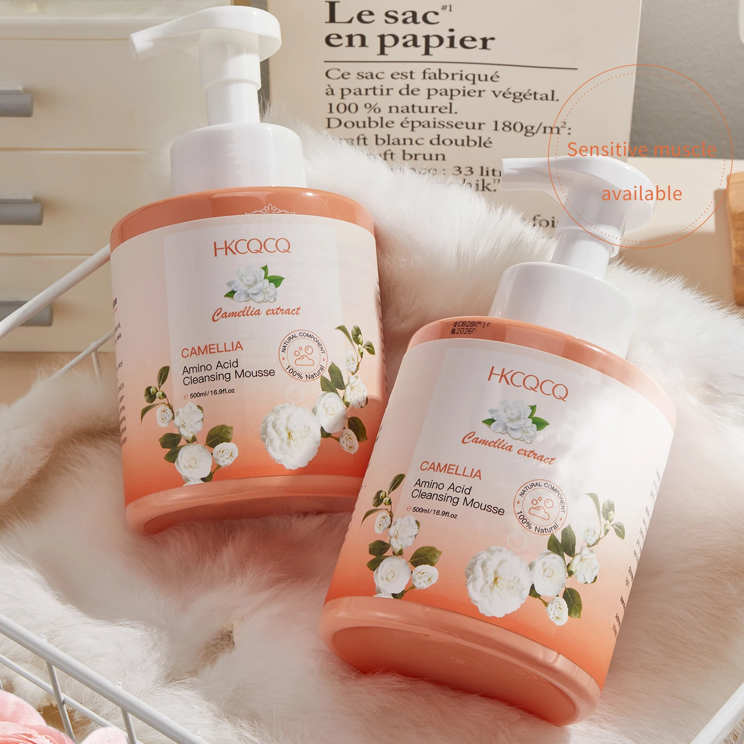 Wholesale Factory Price Foam Face Cleanser Smoothing Face Wash With Camellia Extract For Daily Use