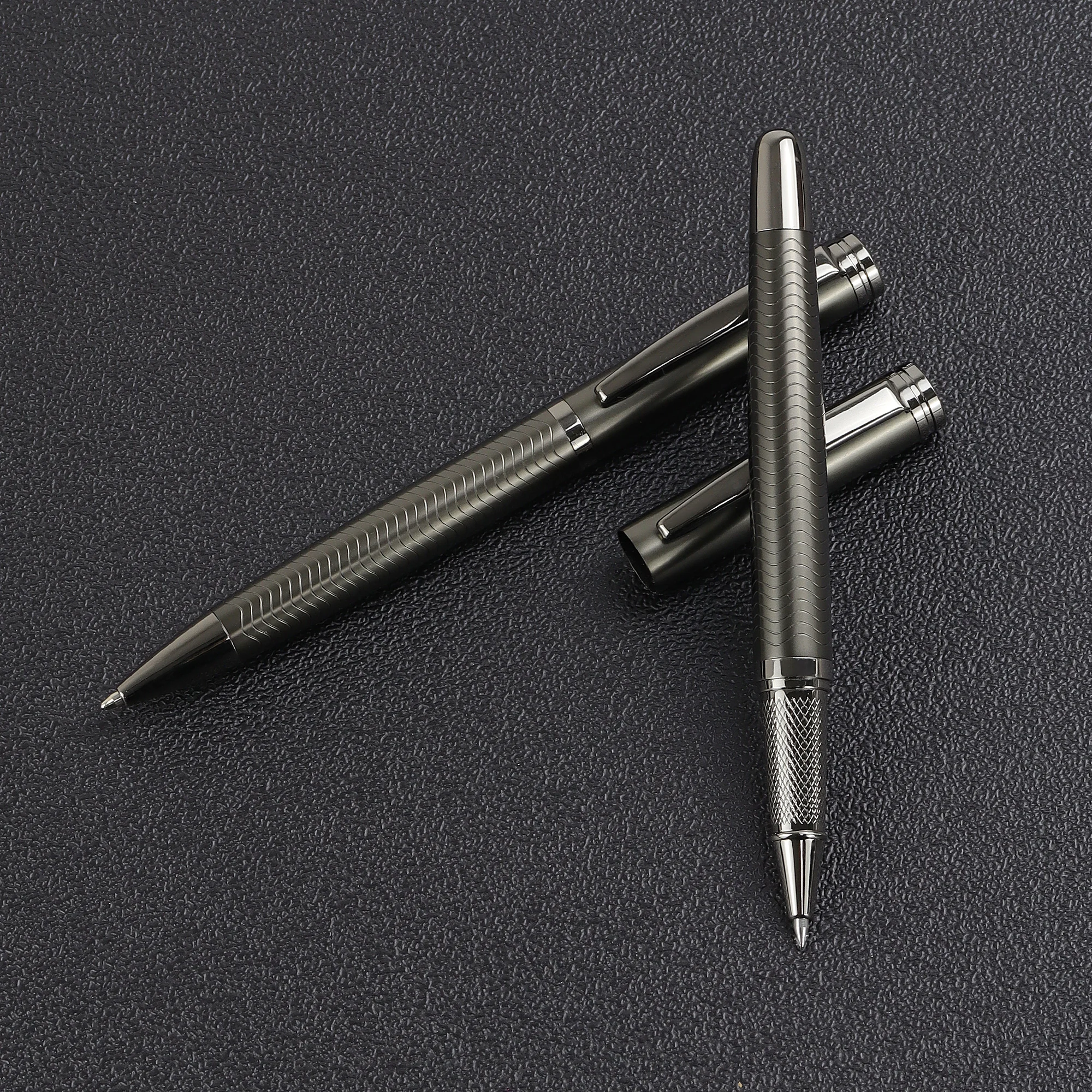 shiny silver or gold body customize laser engraved company logo high quality executive premium brand ballpoint pen