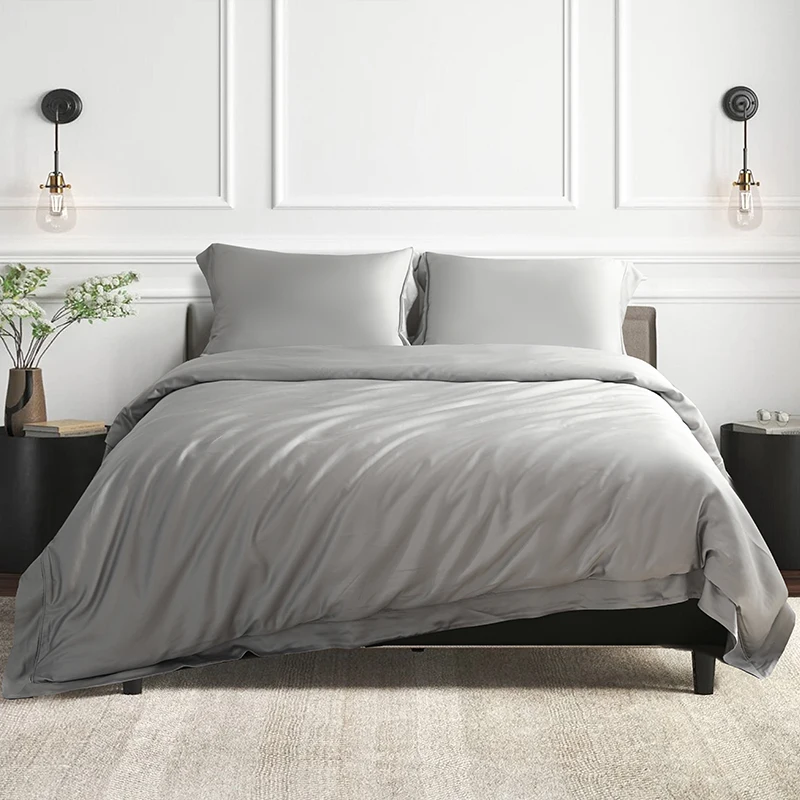 100% organic bamboo breathable European standard ultra soft customized colors Hidden zip duvet cover