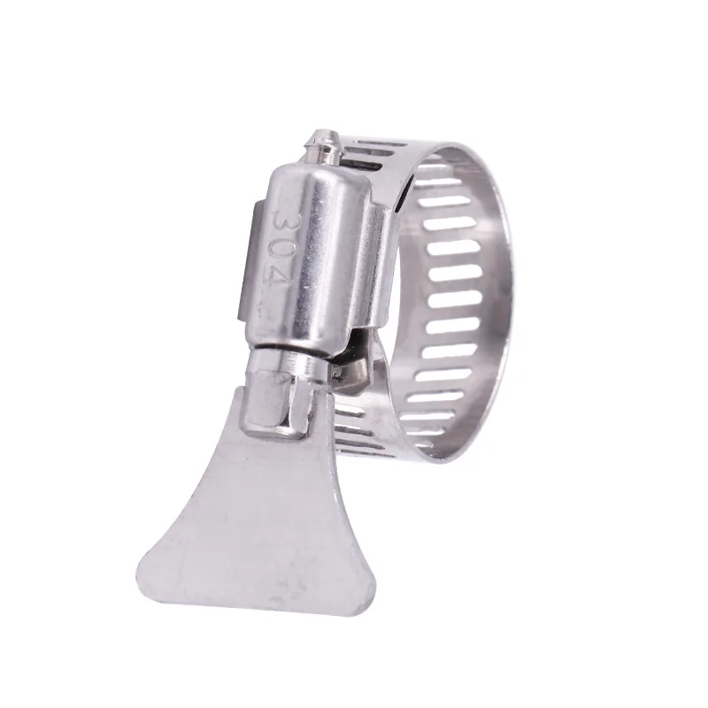 VMARA Easy Turn Key Butterfly Stainless Steel Worm Drive Gear Hose Clamp For Home Brew Plumbing
