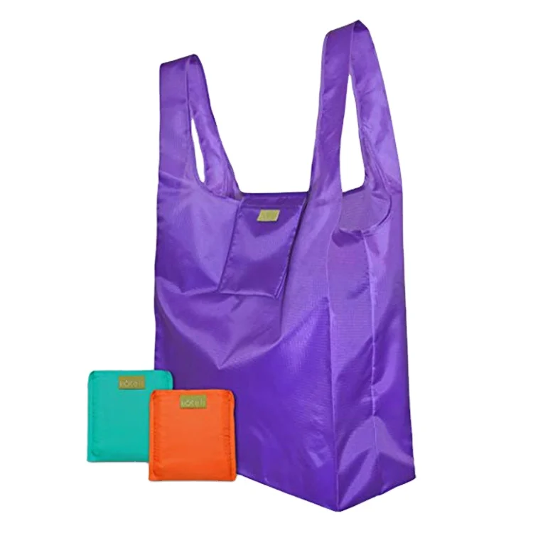 Eco Friendly Rpet 210t Recycled Reusable Polyester Foldable Shopping Bag