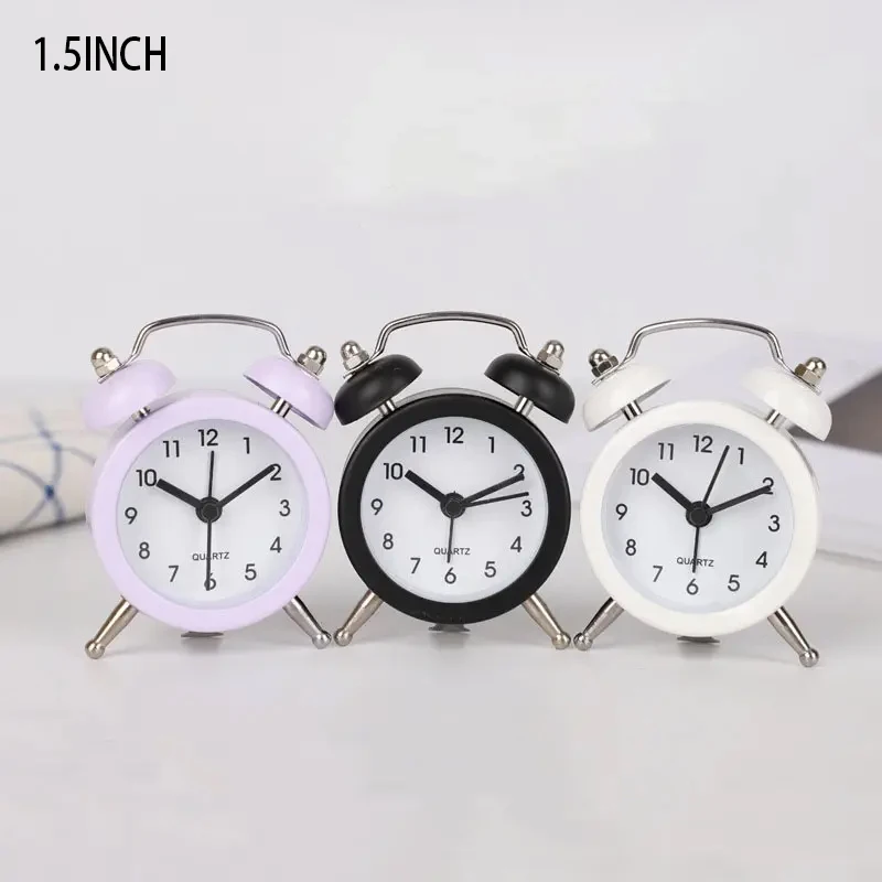 Fashion Design Alarm Clock 1.5Inch Metal Bedside Alarm Clock Cartoon Mini Metal Alarm Clock