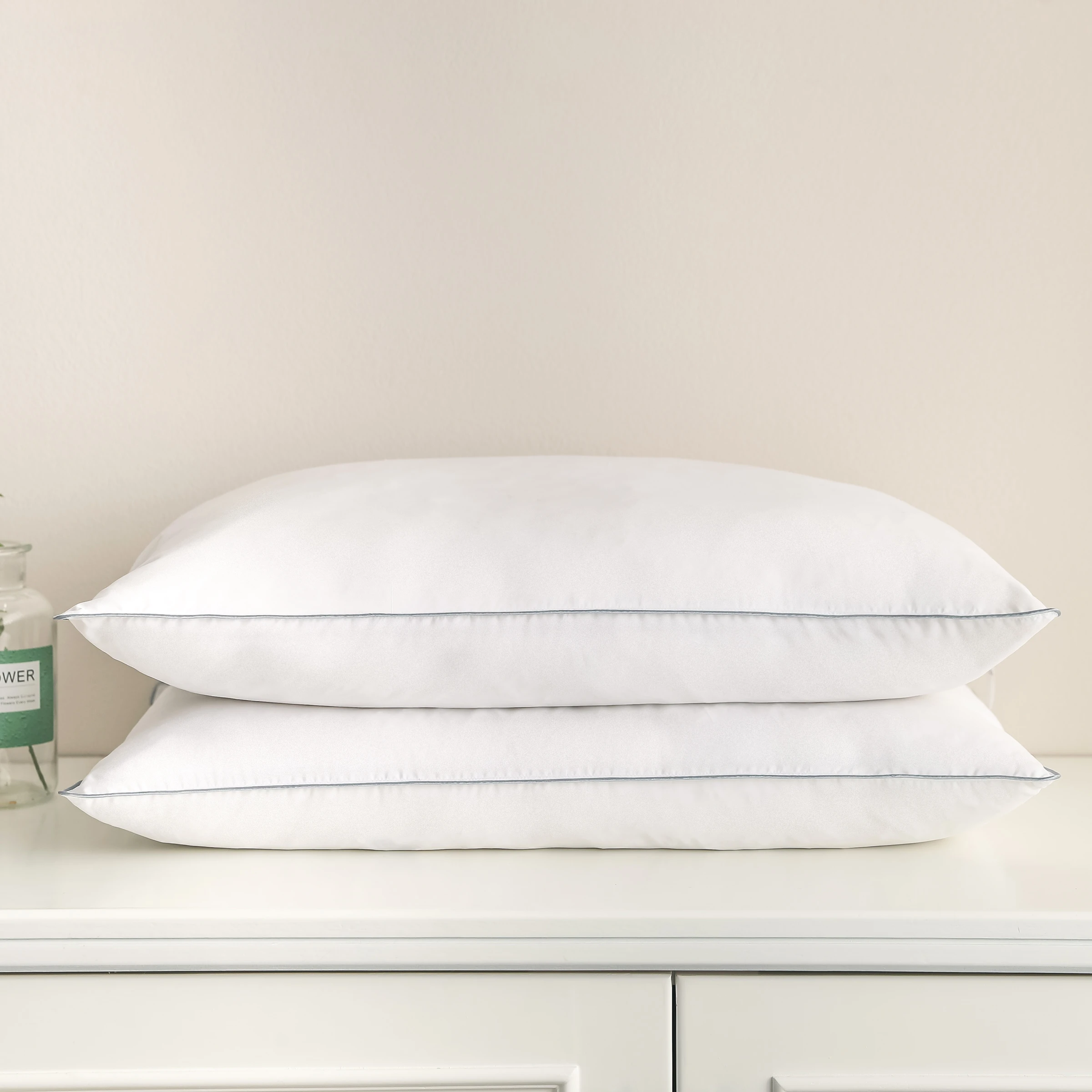 GAGA Adjustable Sable Pillow 100% COTTON DOWN PROOF Super Soft Goose Down Feather Pillow Bedding Cushion Pillow