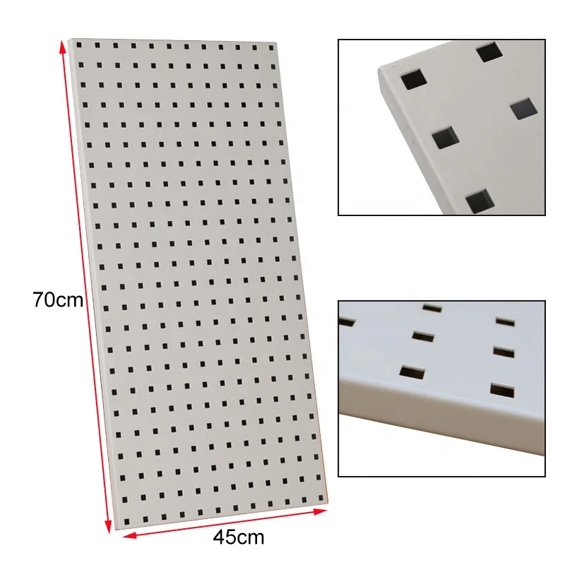 Garage Tool Storage Metal Pegboard Panels Black Pegboard Wall Organizer Large Heavy Duty Steel Pegboard for Walls Home