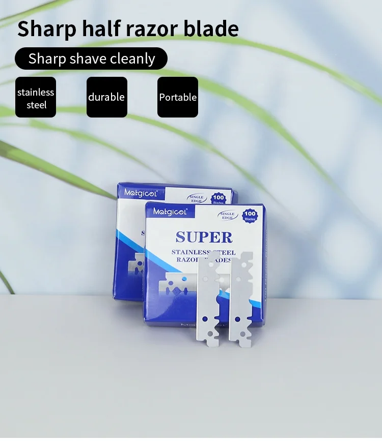 Оптовая продажа высокое качество Пользовательский логотип импортные лезвия для парикмахерских лезвий из нержавеющей стали 100