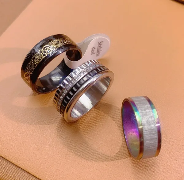Fashion stainless steel men ring for Wholesale  N230560