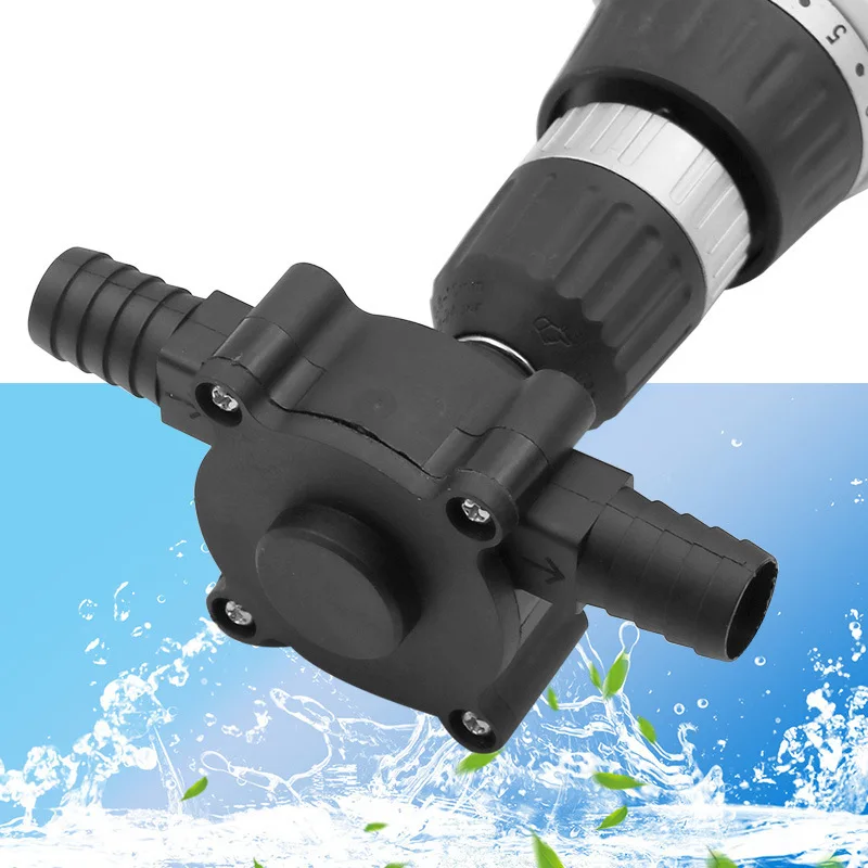 Electric Drill Pump Self Priming Transfer Pumps Oil Fluid Water Pump Portable Round Shank Heavy Duty Self-Priming Pump
