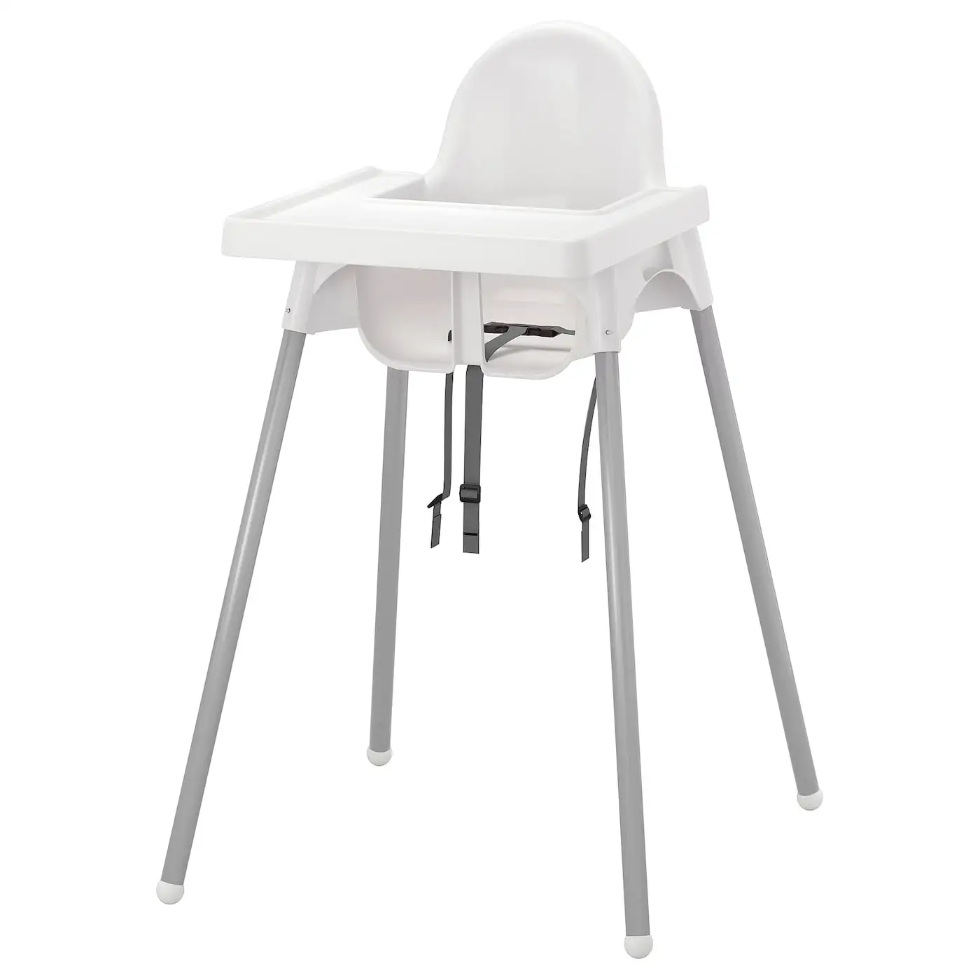 Hot sales wholesale ANTILOP highchair with tray white/silver-colour baby high furniture kids Baby dining table