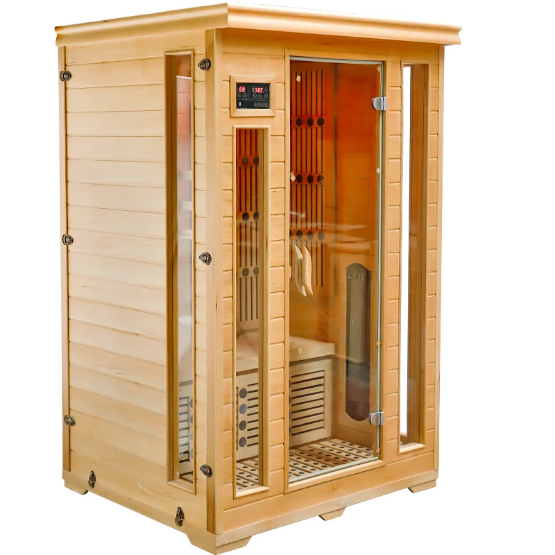 Solo Infared Sauna Ceramic Carbon Fiber Heater Cycle Spares Wooden Ir Outdoor Commercial sauna 2 People