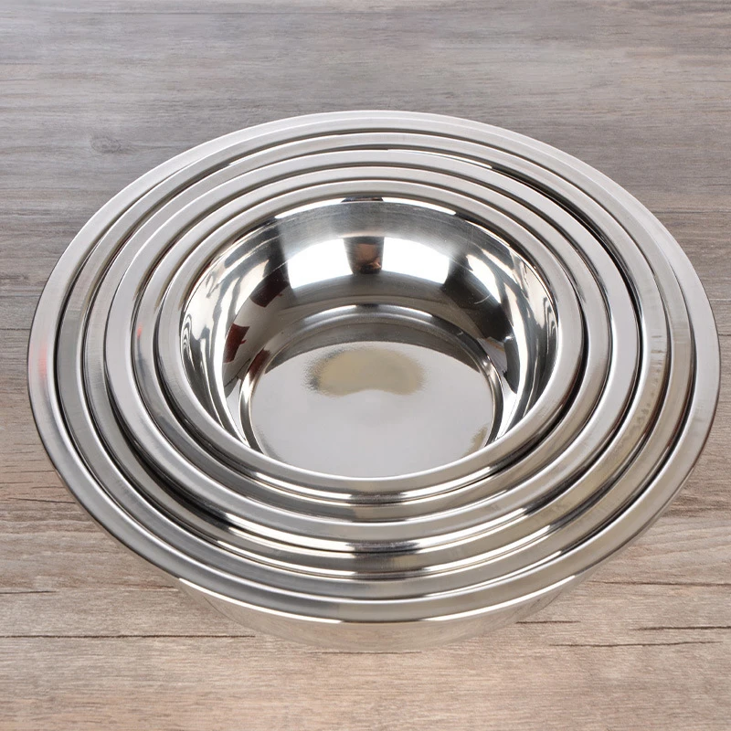 Stainless Steel Basin Salad Mixing Bowl Kitchen Prep Serving Salads Multipurpose Bowl Dish Dinnerware