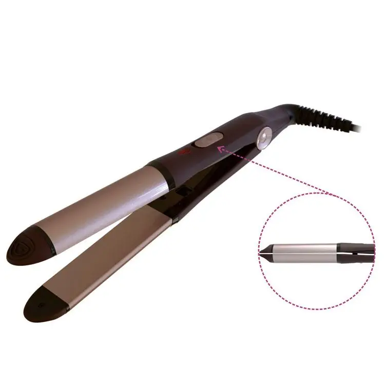 Wholesale 2 in 1 Electric Customize Ceramic Coated Plate LED Display Hair Straightener Flat Irons