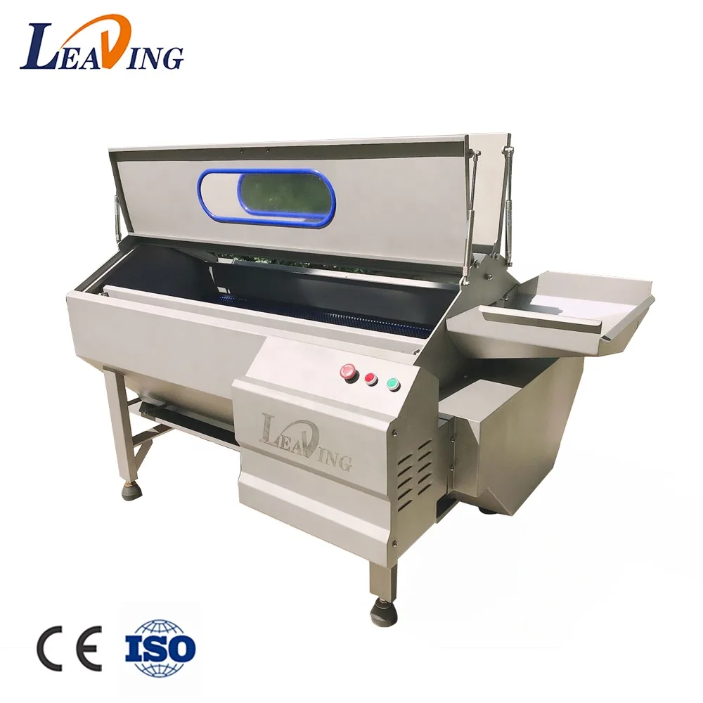 Industrial brush type electric potato carrot continuous peeler machine for sale