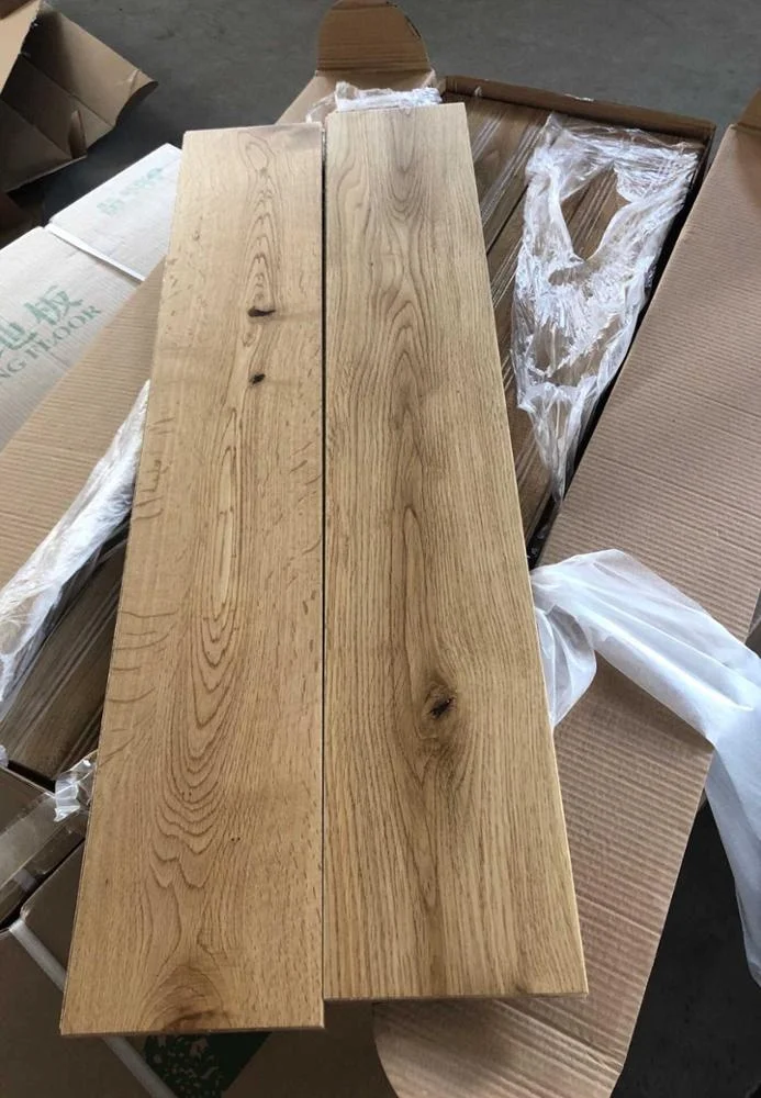 Напольное покрытие из натуральной промасленной древесины дуба шириной 6 дюймов