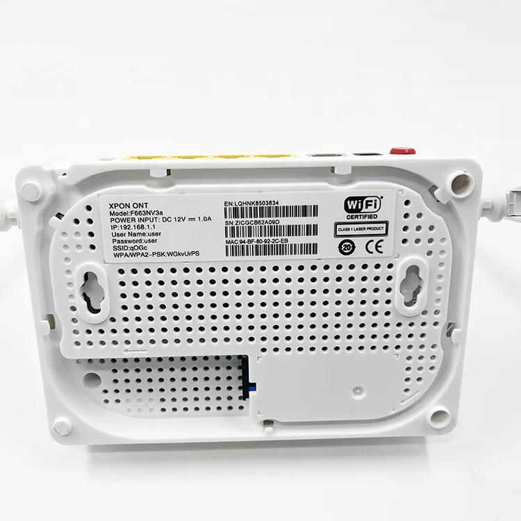 Used FTTH Modem ONU Antena Router ONT XPON ZXHN F663 F663NV3 F663NV3A 1GE+3FE+1POT+1USB