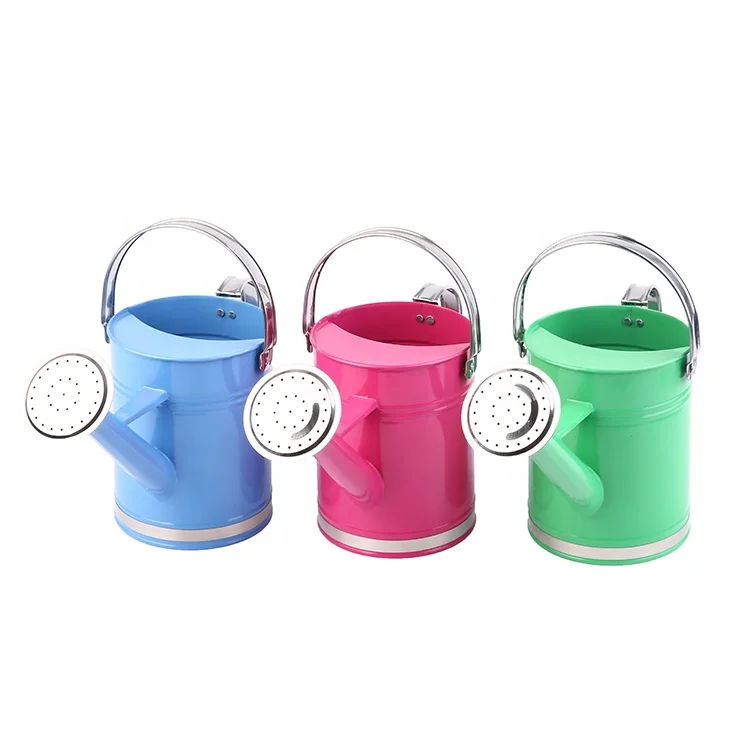
China supplier export customize 1.6L watering metal can outdoor plant steel watering pot 