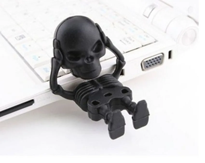 Wholesale Skull USB Flash Drive 8GB 16GB 32GB 64GB 128GB Custom Memory Stick USB Cool Gadgets For Boy Halloween