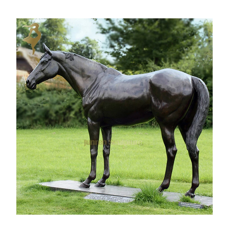 Customized small metal real size copper antique brass horse statue indoor