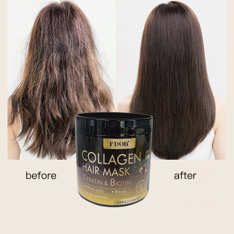 Magic Hair mask Salon uses deep conditioning moisturizing cream OEM repair collagen hair mask 500ml large capacity