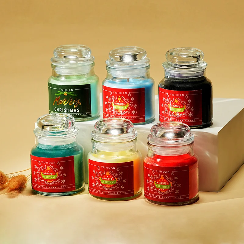 Custom Label Logo Jar Holiday Gift Soy Wax Wholesale Aroma Candles Fragrance Oil Candle Scented