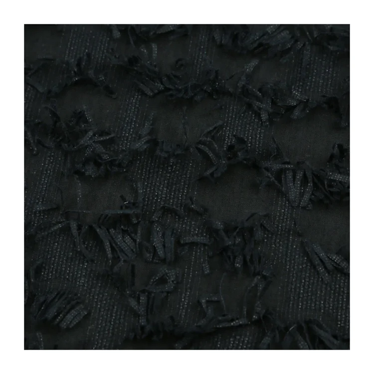 
Hot Selling Rayon Nylon Geometric Clipped Woven Fancy Jacquard Fabric For Garment 