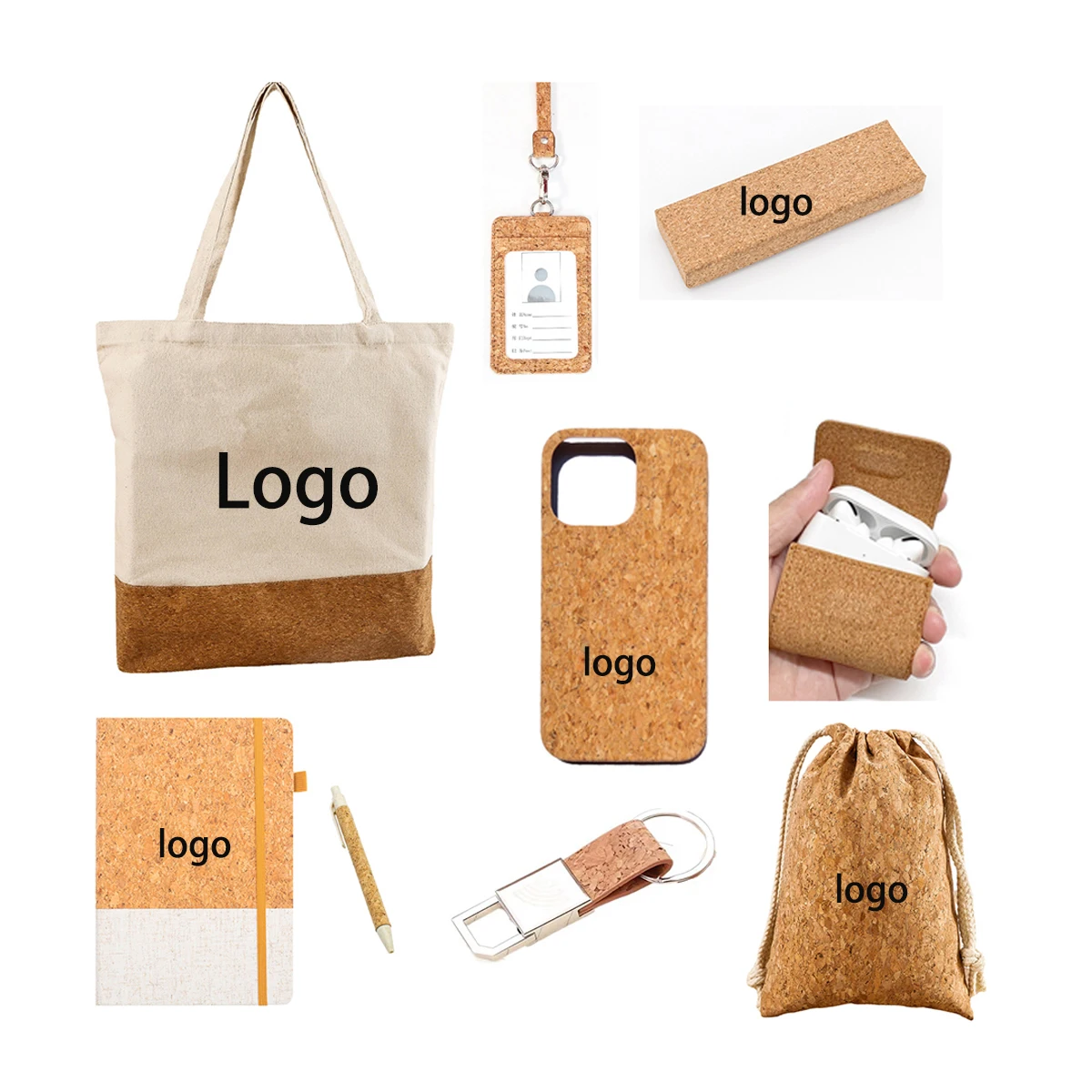 Custom Eco Friendly Cork Business Promotional Activities Gift Sets Company Employee Souvenir Giveawalys