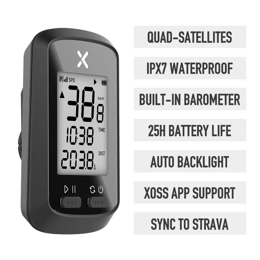 Одометр велосипедный Xoss G + беспроводной GPS-трекер с ЖК-дисплеем цифровой спидометр «кошачий глаз» для горных