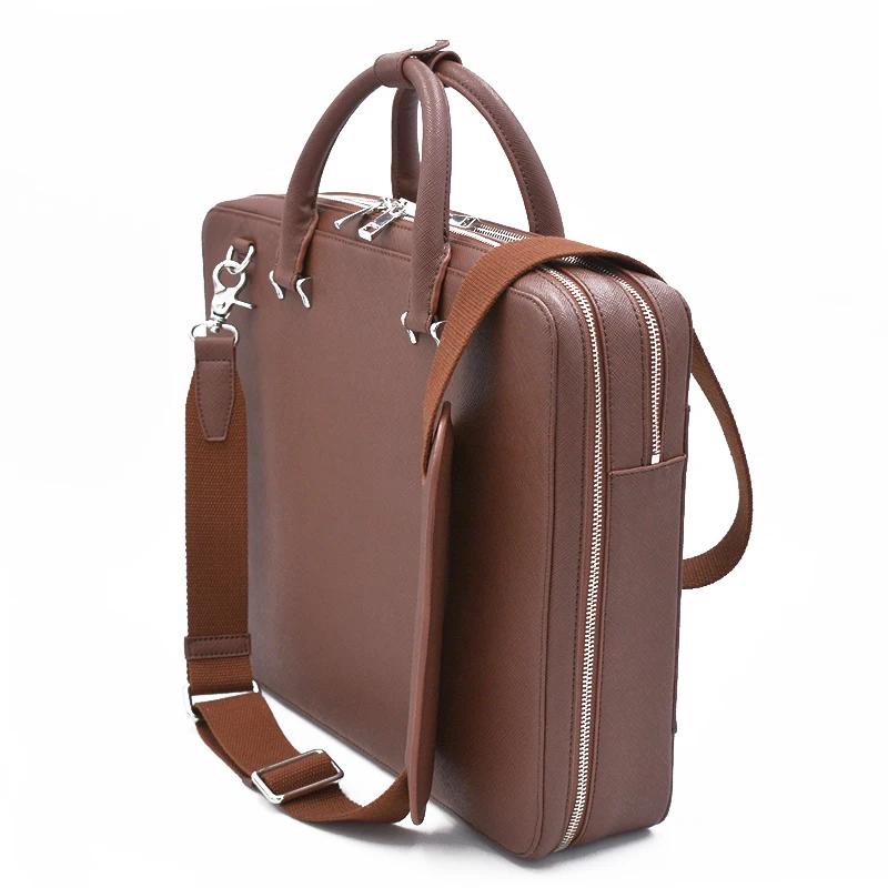  Fashional luxury vintage genuine leather business office bag briefcase Laptop Litigator Briefcase Executive