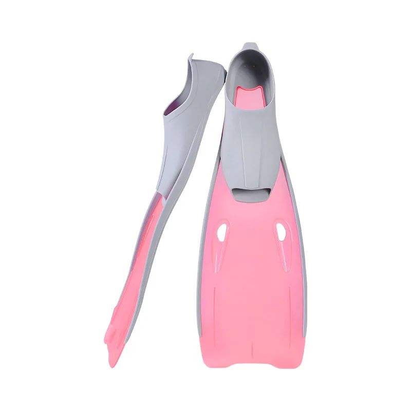 Low Price Pink Flippers-Long Blade Fins Diving Fins for Adults Free-diving Short Swimming Fins