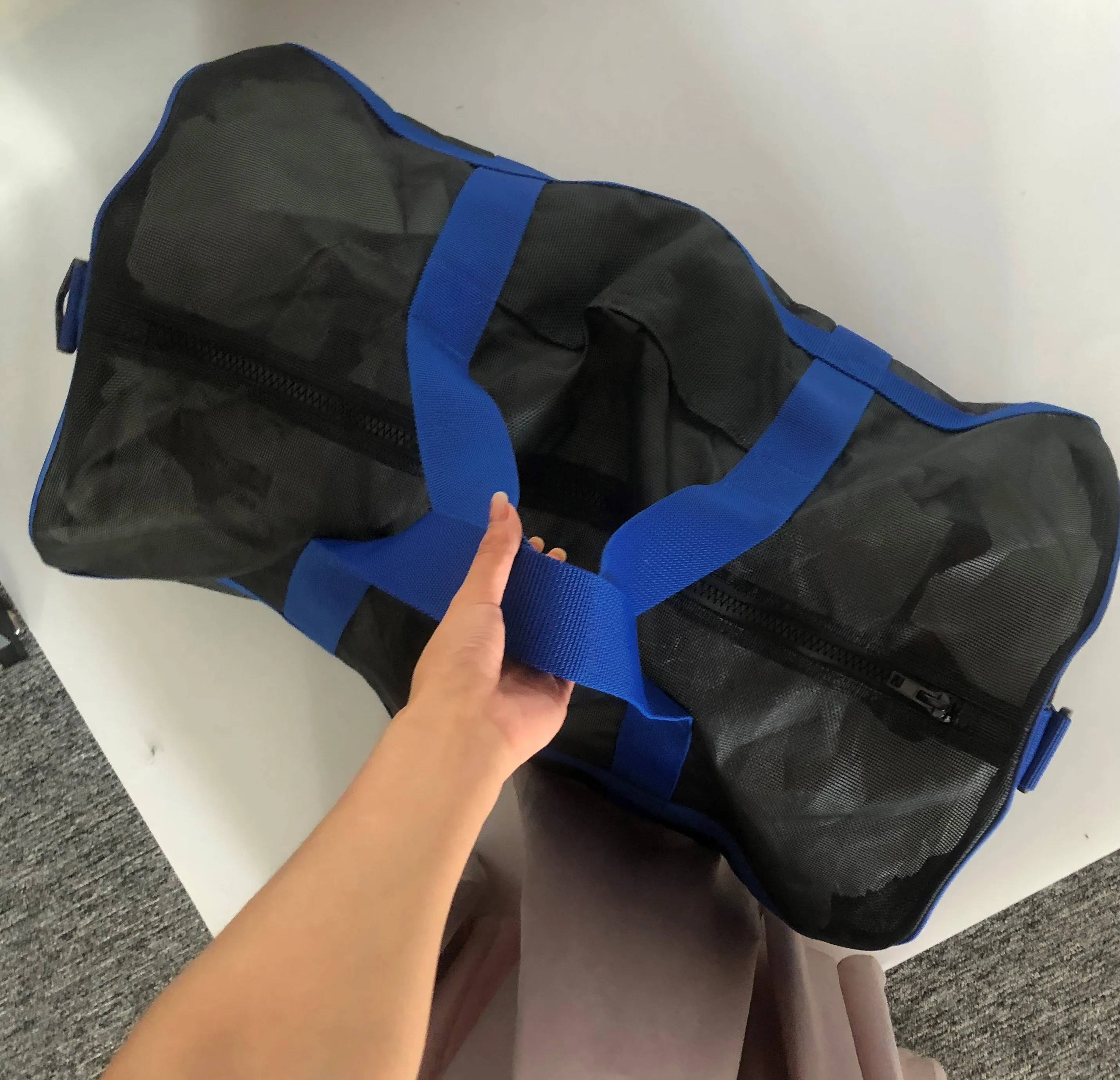 DPR Diver Duffle Mesh bag Diving Bag Heavy duty mesh with nylon /  zipper on top / extra shoulder strap
