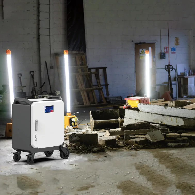 5000W AC Mobile Energy Storage System External Battery with MPPT Controller Remote Control for Home Power Backup EV Charging