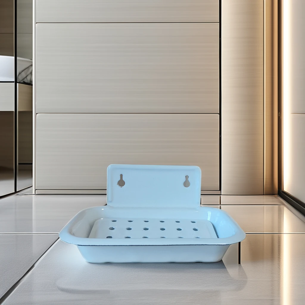 Hollow out Enamel Metal Soap Holder Bathroom Soap Box Dish Bath & Toilet Supply