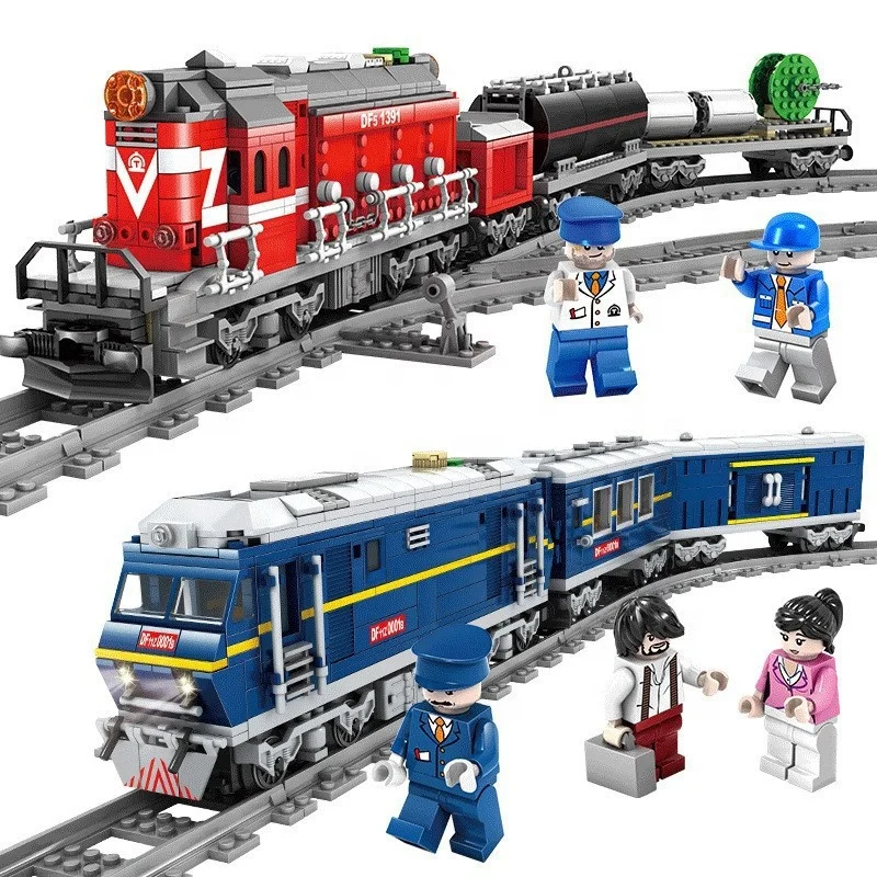 Electric rail train model 98219 Dongfeng diesel locomotive/98220 Dongfeng 11Z diesel locomotive building blocks (PA00314)