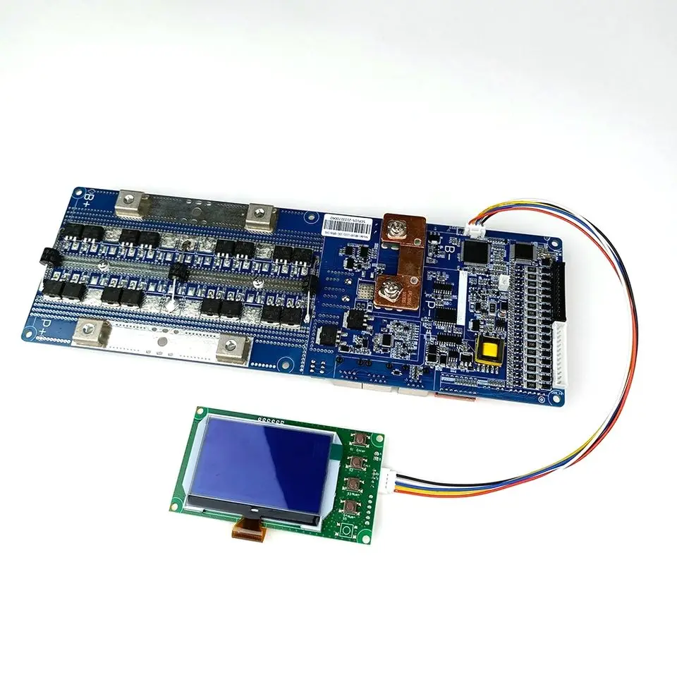 VNICE CAN BUS RS485 24/48v 50A lithium iron phosphate lifepo4 monitoring battery management system bms With LCD Screen