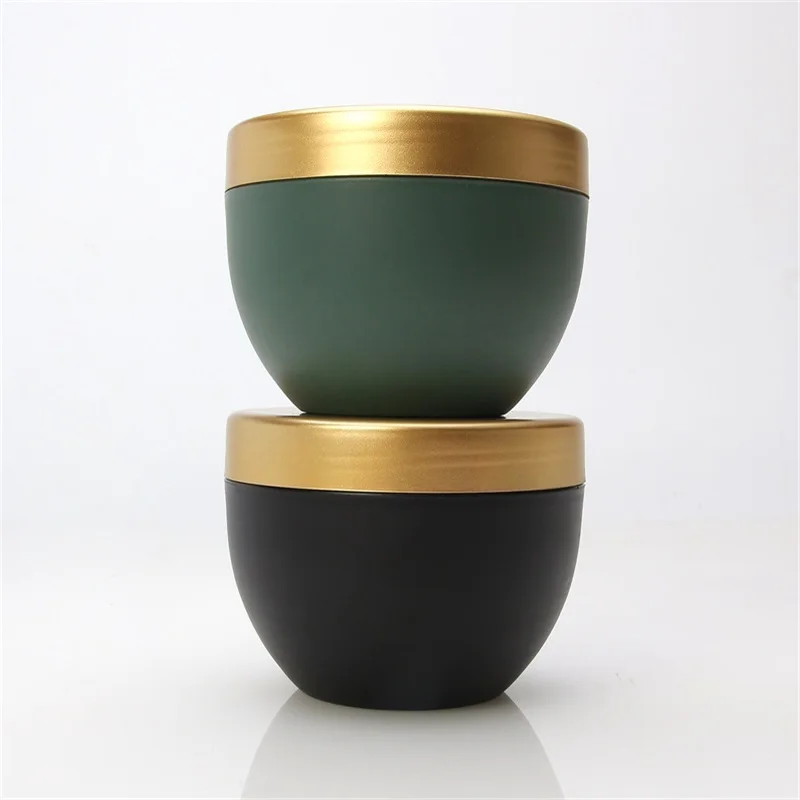 2022 Hot Sale 8 Oz 250 Ml Frosted Fancy Oval Shape Pp Plastic Facial Jar With Gold Lid