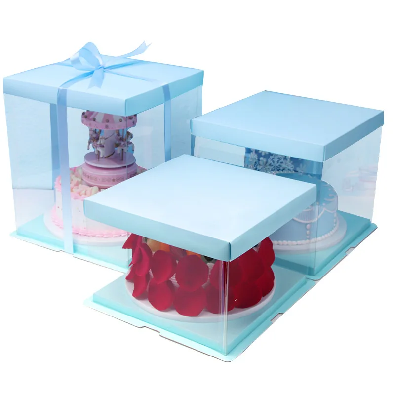 
Box Cake Transparent Costumize Holographic Luxury Cake Boxes Packaging And Bags 