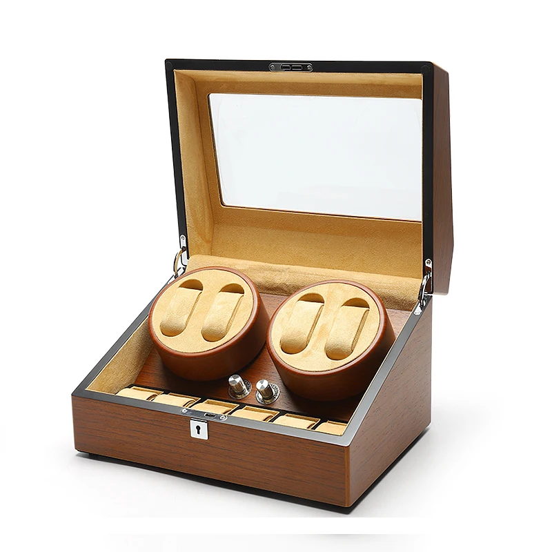DIGU Luxury automatic mini watch winder rotation watch box automatic up-chain battery vertical table shake watch box
