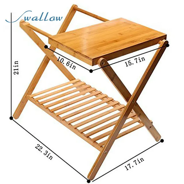 Multifunction Bamboo Folding Hotel Luggage Rack With A Lower Shelf Buy from