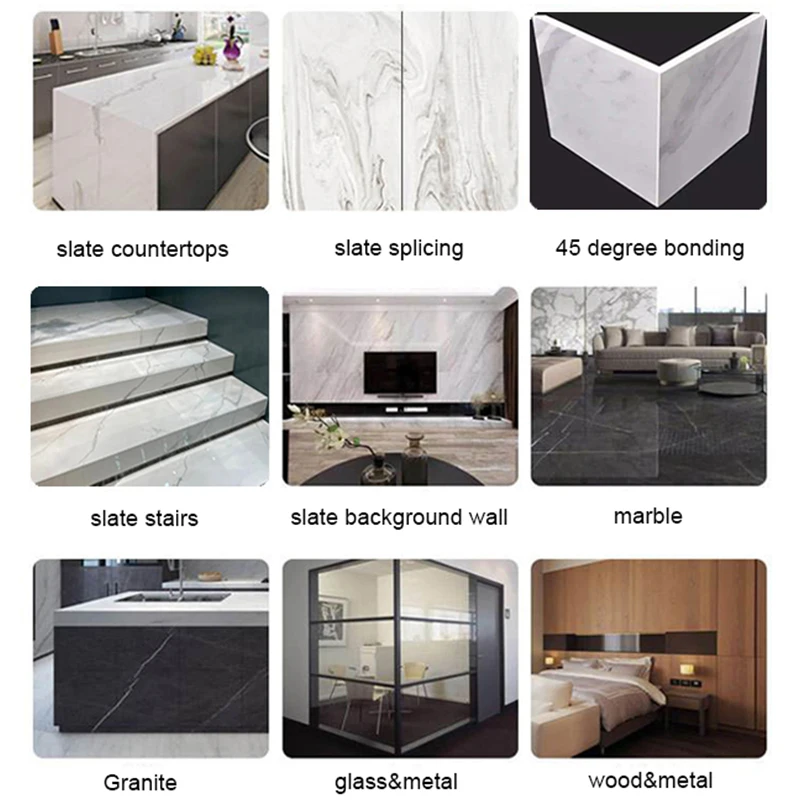 Two Parts Adhesives sintered stone marble sealant seam filler joints epoxy resin 1:1 AB glue for marble granite and stone