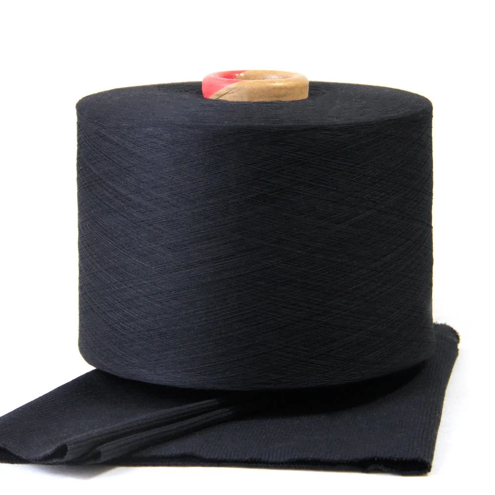 Good strength ne 8/2 cotton yarn  20s open end yarn colour recycled polyester yarn for knitting machine weaving