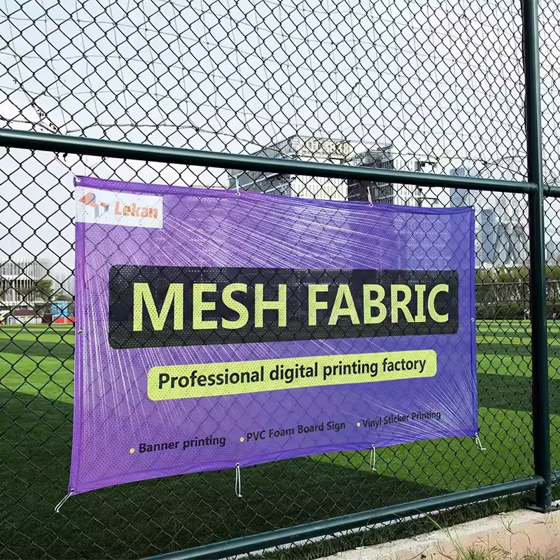 Custom Polyester Cloth advertising Banner Stage Backdrop Mesh Banner Printing Large Fabric Banner