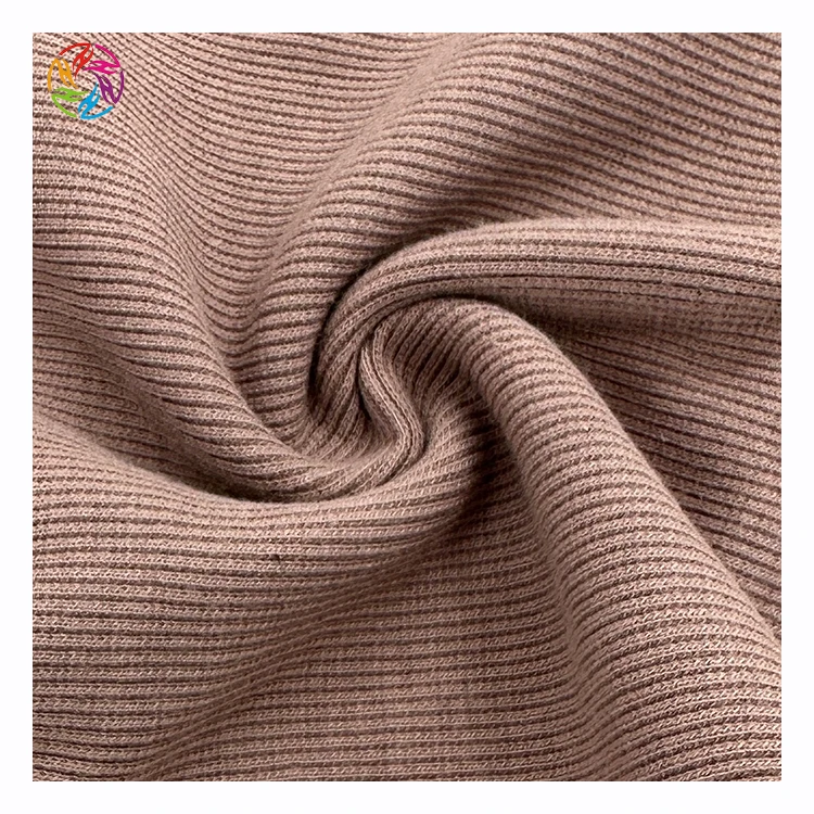 2023 new style nylon spandex knitted rib fabric 1x1 heavy rib knit fabric for swether