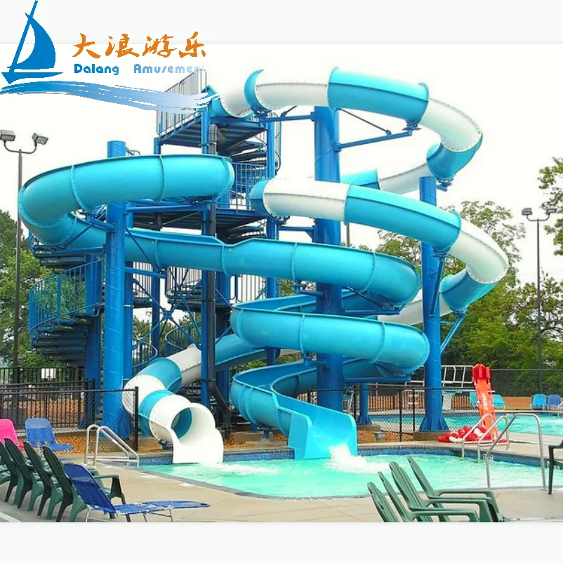Wholesale Price Water Play Equip Slide Fiberglass Slide Manufacturer Pool Slide Park Equipment For Outdoor Water Playground