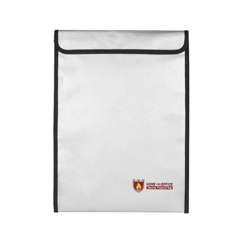 Wholesale Fiberglass Non-Itchy Silicone Coated File Cash Money Waterproof Fireproof Bag For Documents