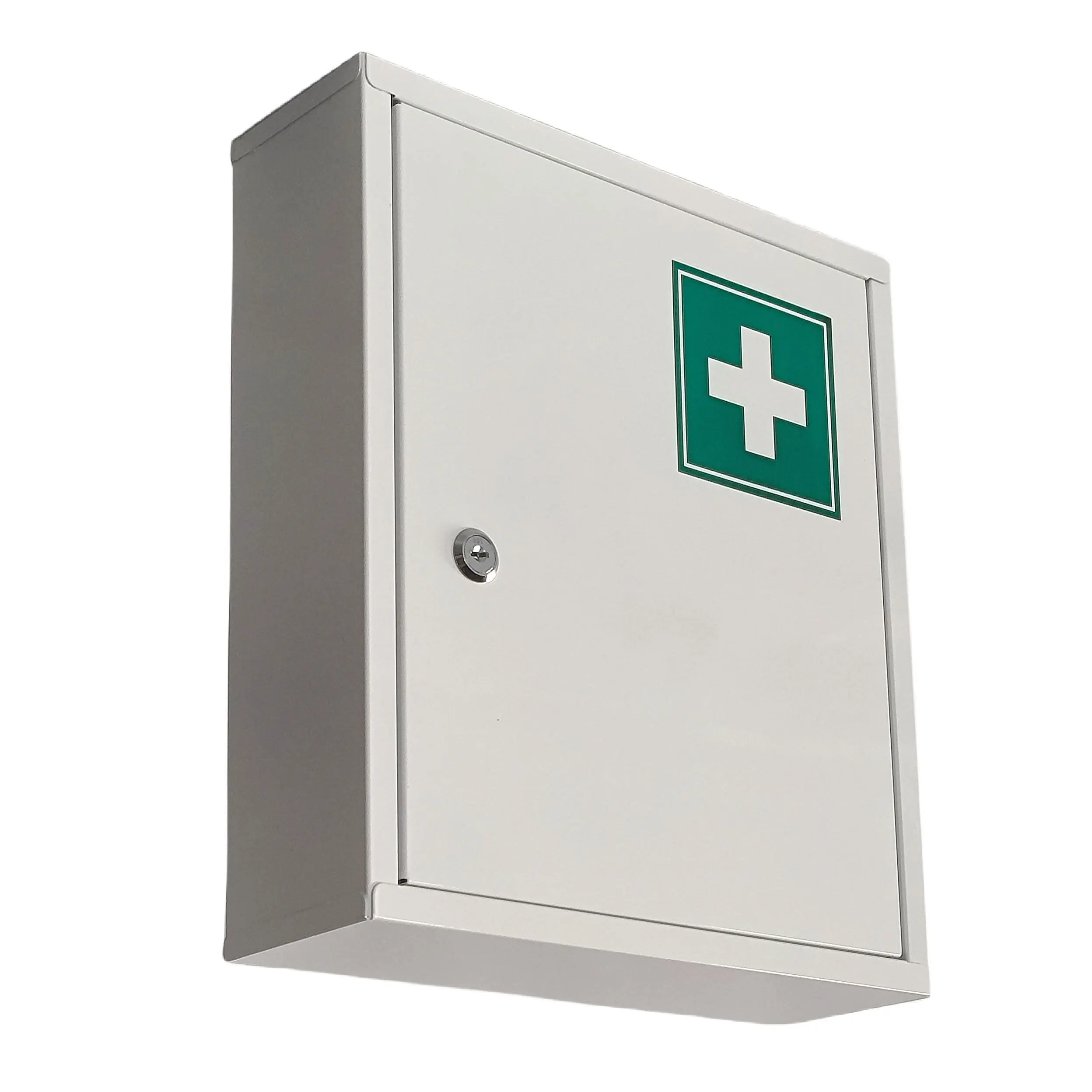 Powder coated galvanized steel first aid kit medicine box wall mounted metal medical cabinet