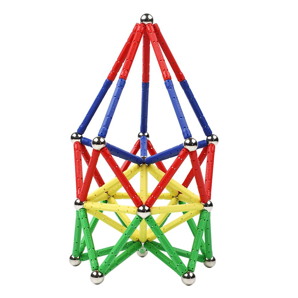 DIY Colored Creative Construction Games Magnet Building Blocks Magnetic Sticks And Balls Set Rod Educational Toys For Kids